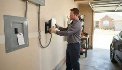 Electric vehicle charger installation with dedicated garage circuit in Independence, OH