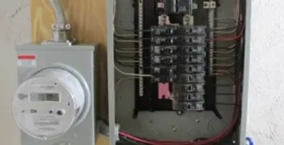 electrical panel upgrade service showing outdated electrical panel prepared for professional replacement in Cleveland, OH