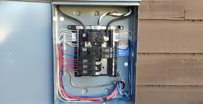 electrical panel upgrade service featuring newly installed electrical panel wired by licensed electricians in Cleveland, OH
