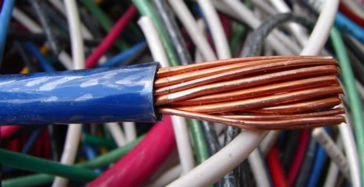 electrical wiring services showing exposed copper conductors and cable preparation in Cleveland, OH