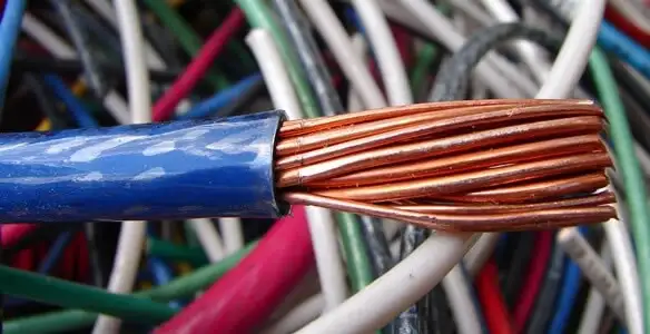 electrical wiring services showing exposed copper conductors and cable preparation in Cleveland, OH