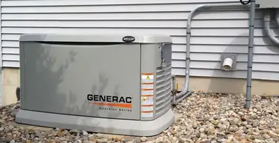 generator installation service featuring outdoor standby generator setup by licensed electricians in Cleveland, OH