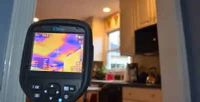 home energy audit service using thermal imaging to evaluate electrical efficiency inside a home in Cleveland, OH