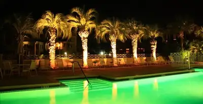 landscape lighting installation services illuminating outdoor recreational areas in Cleveland, OH
