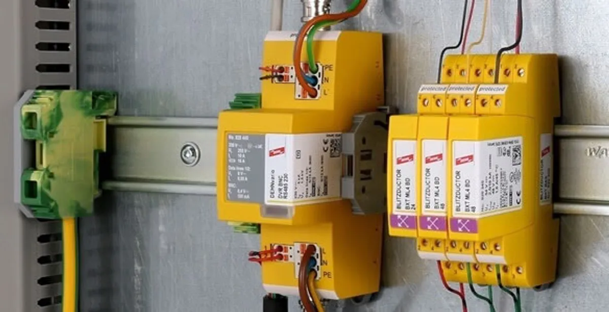 lightning surge protection system with surge suppressors installed by electrical service professionals in Cleveland, OH