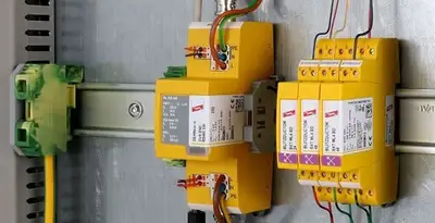 lightning surge protection system with surge suppressors installed by electrical service professionals in Cleveland, OH