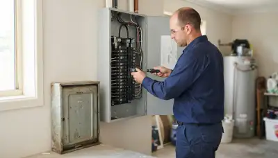 Electrical panel upgrade for older Seven Hills, OH home, replacing 100-amp service with 200-amp capacity.