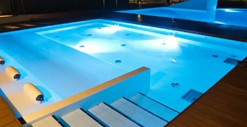 pool light installation and repair services providing modern illuminated pool lighting in Cleveland, OH