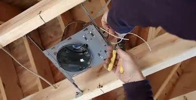 Professional recessed lighting installation with electrical wiring by licensed electricians in Cleveland, OH