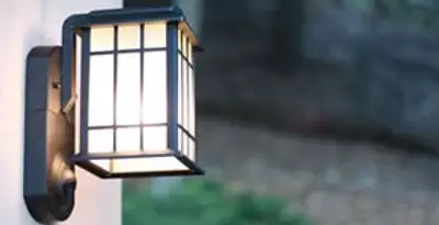 security light installation services with professionally mounted exterior wall light in Cleveland, OH