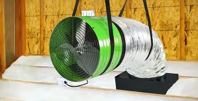 whole house fan installation services with professionally mounted ventilation fan system in Cleveland, OH